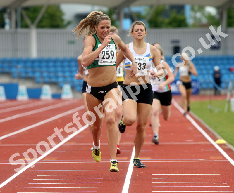 Jenna Hill (Sale Harriers) womens 800 metres, Northern Championships, Sport City, Manchester